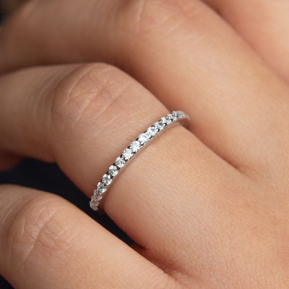 CZ infinity band on Sterling Silver 925